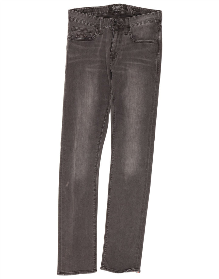 Мужские узкие джинсы Superdry W29 L32 Серый хлопок