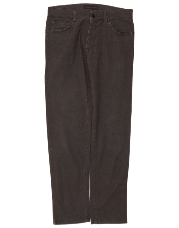 Trussardi Мужские прямые повседневные брюки IT 46 Small W32 L31 Серый хлопок