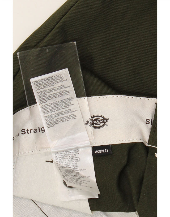 DICKIES Мужские узкие прямые брюки-чинос W38 L32 хаки из полиэстера