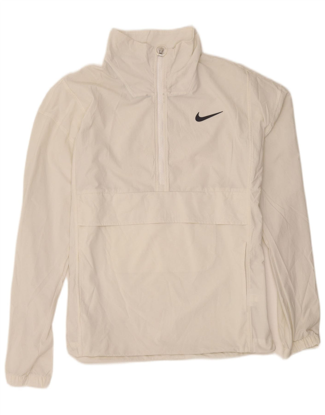 Мужской пуловер с воротником на молнии Nike, нейлоновый топ среднего размера, белый