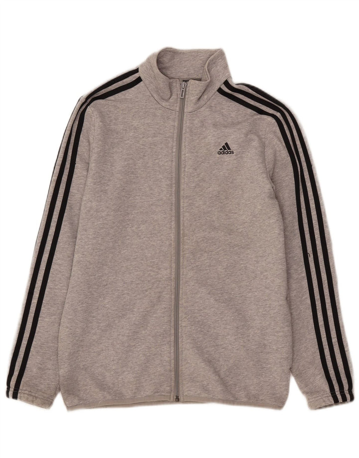 Спортивный костюм Adidas для мальчиков, верхняя куртка 13-14 лет, серый хлопок