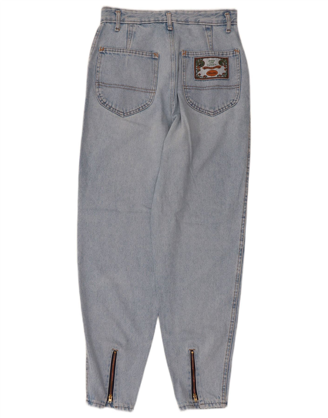 ВИНТАЖНЫЕ женские зауженные джинсы с высокой талией W29 L27 синие