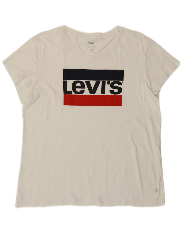 Женская футболка с рисунком LEVI'S Top UK 16, большая белая