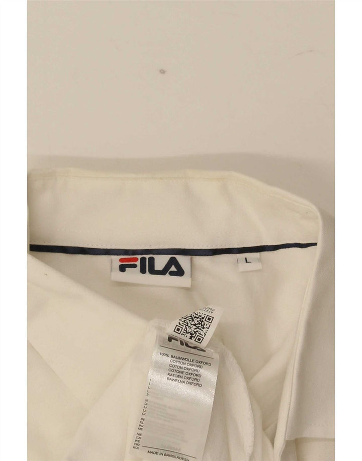 Мужская рубашка Fila, большая белая хлопковая