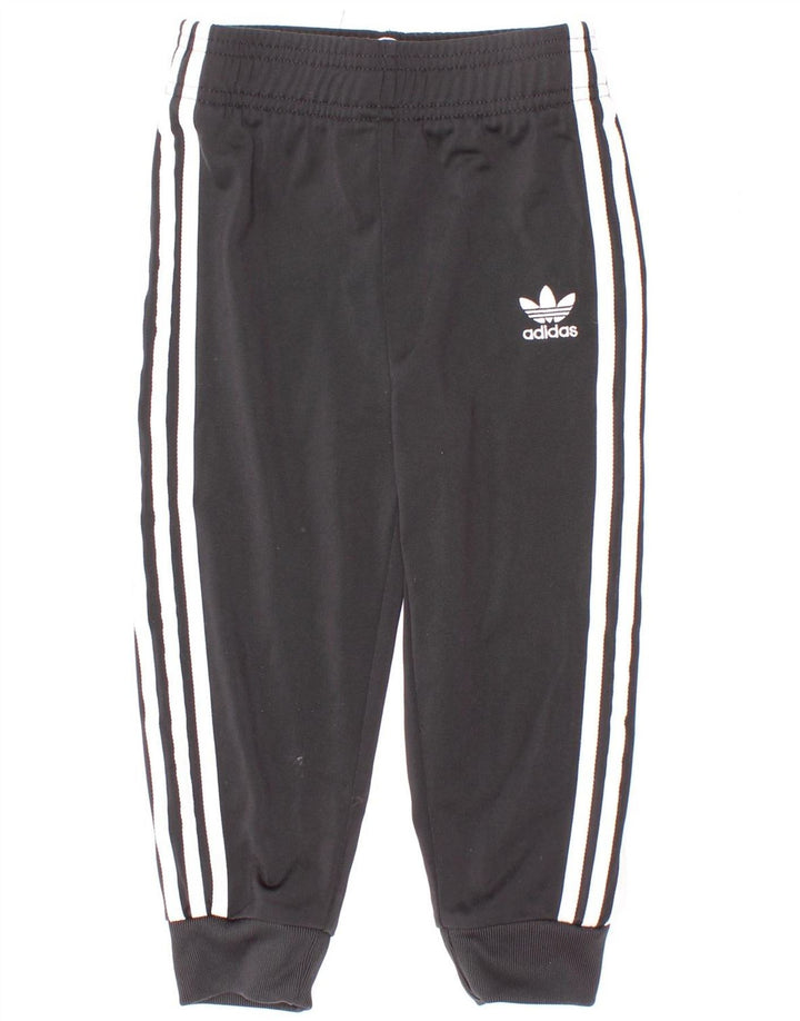 Спортивный костюм Adidas для мальчиков, брюки для бега, 2–3 года, черный полиэстер