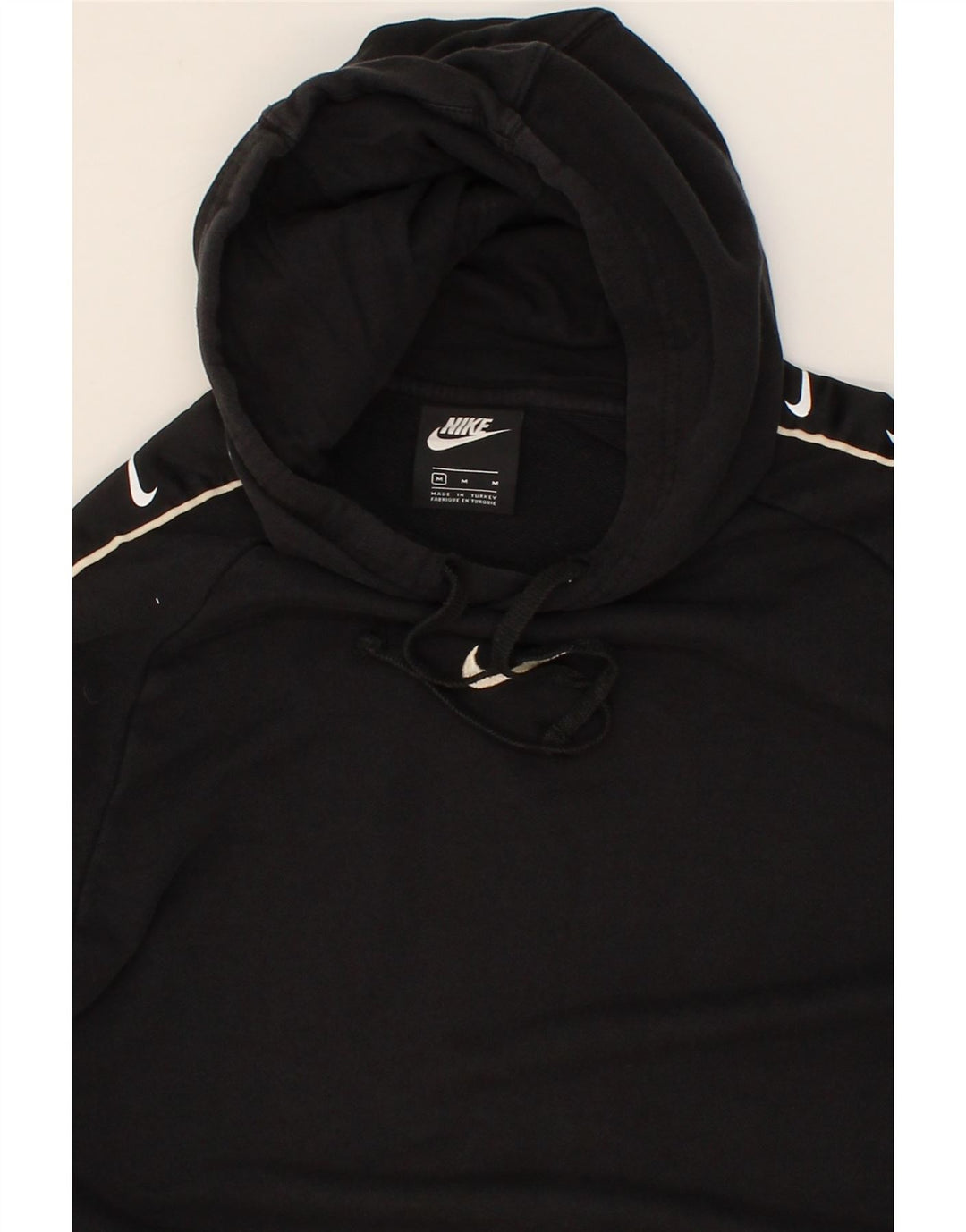 Мужской джемпер с капюшоном NIKE, черный, хлопковый, среднего размера