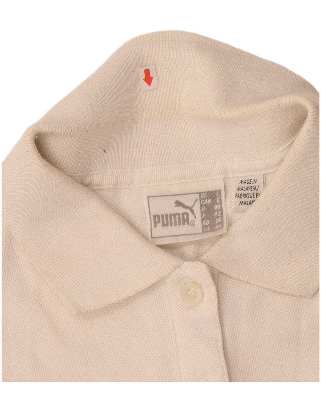 Женская рубашка поло без рукавов PUMA UK 14 Medium Off White