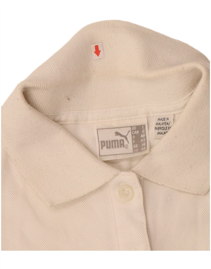 Женская рубашка поло без рукавов PUMA UK 14 Medium Off White