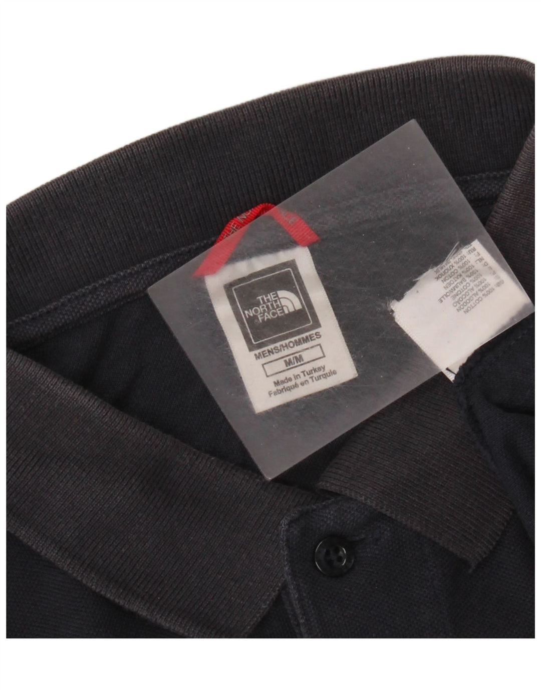 Мужская рубашка-поло THE NORTH FACE среднего размера, темно-синяя, хлопок