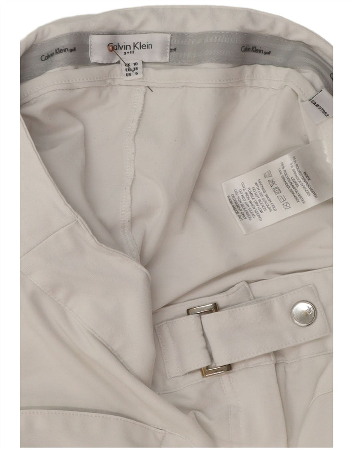 Женская мини-юбка Calvin Klein UK 10, маленькая W28, белый полиэстер