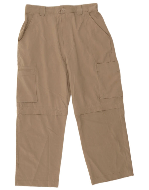 Mountain Warehouse Мужские укороченные брюки карго W32 L25 Бежевый полиэстер
