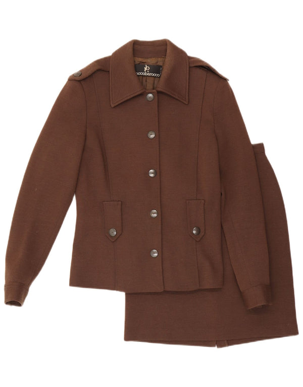 Женский комплект из 2 предметов юбки на 5 пуговицах Roccobarocco, Великобритания, 10 маленьких размеров, W23, коричневый, армейский