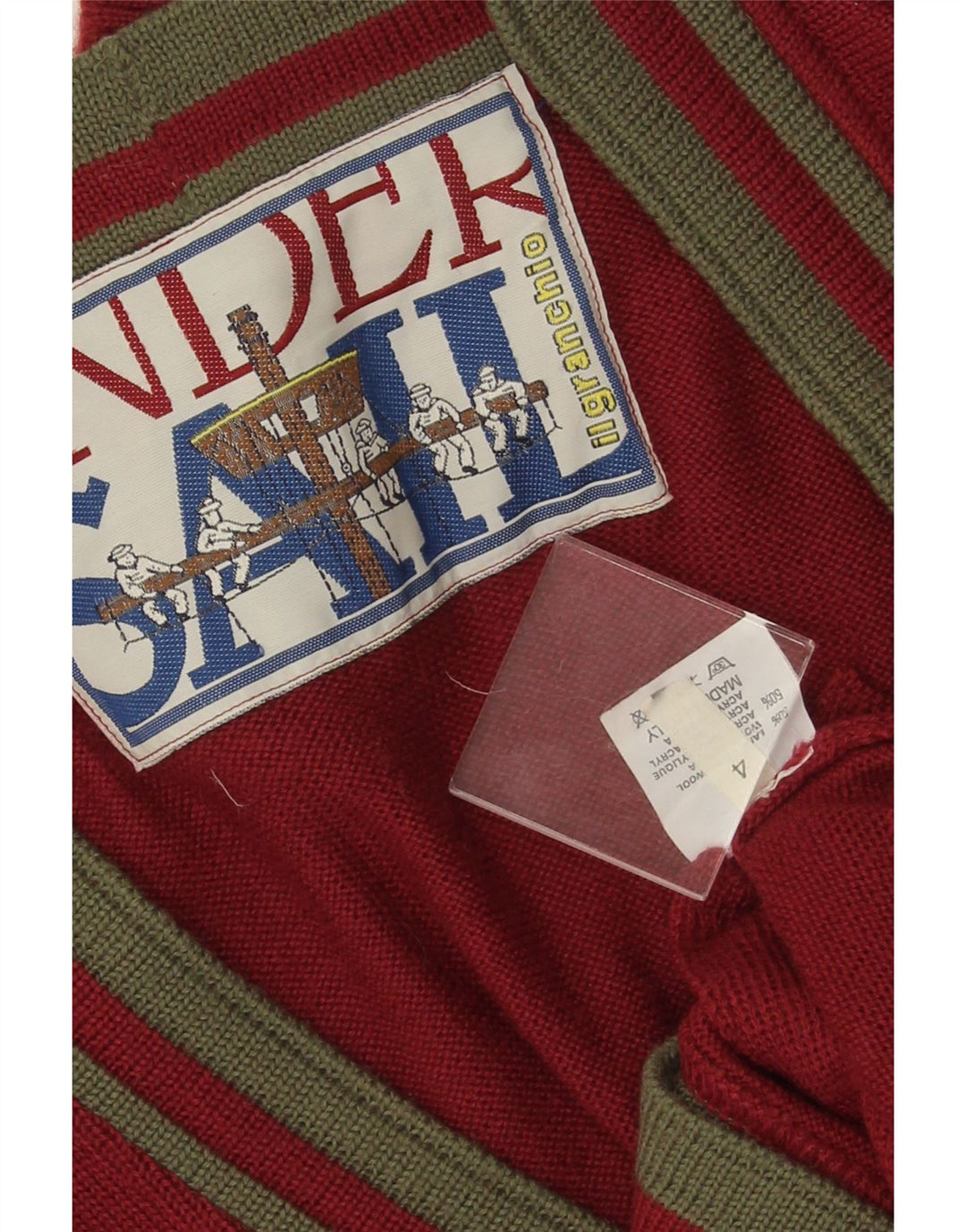 Мужской кардиган IL GRANCHIO, свитер среднего цвета, бордовый, шерсть