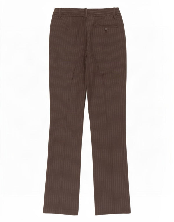 Женские прямые брюки чинос Benetton IT 42 Medium W32 L34 Коричневые в полоску