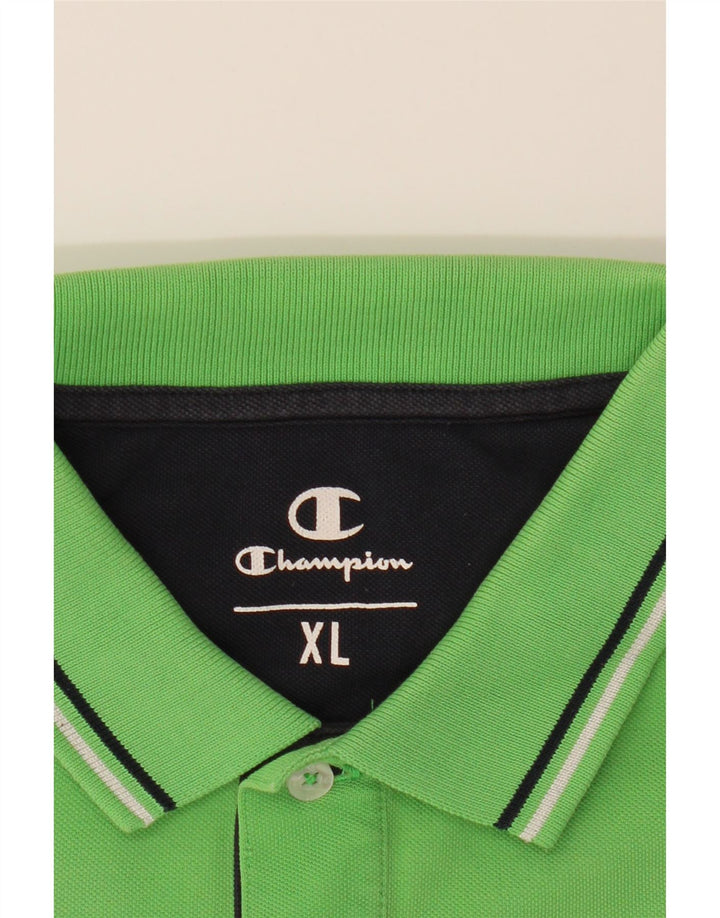 CHAMPION Mens Polo Shirt XL Green Vintage Champion and Second-Hand Champion from Messina Hembry 