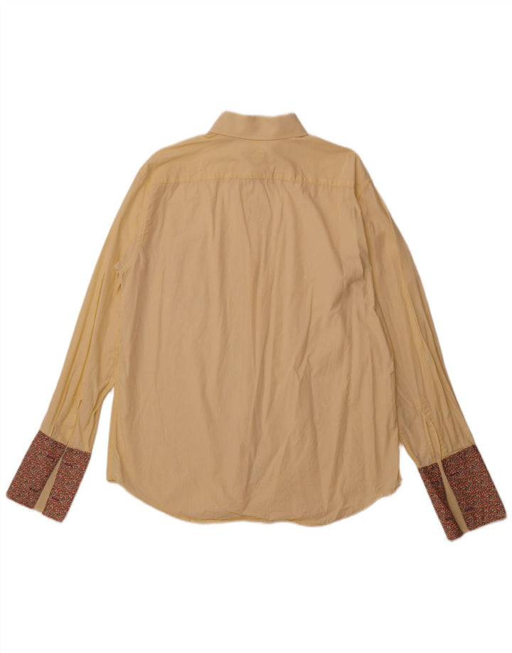 Мужская рубашка PAUL SMITH, размер 17 1/2 44 XL, желтая, хлопок