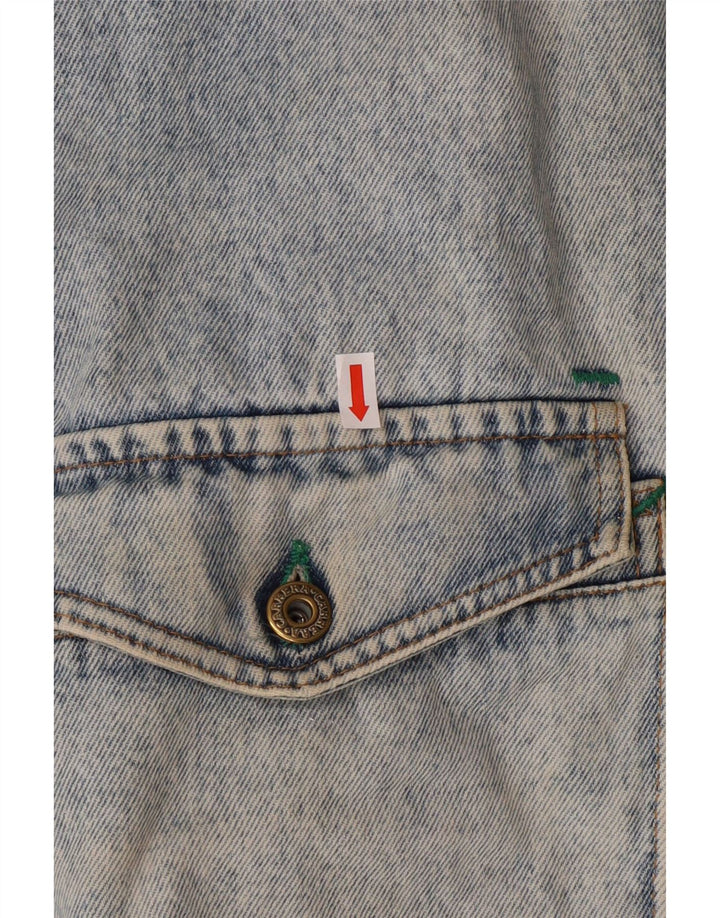 CARRERA Джинсовая куртка из шерпы для мальчиков 11-12 лет, синяя, хлопок