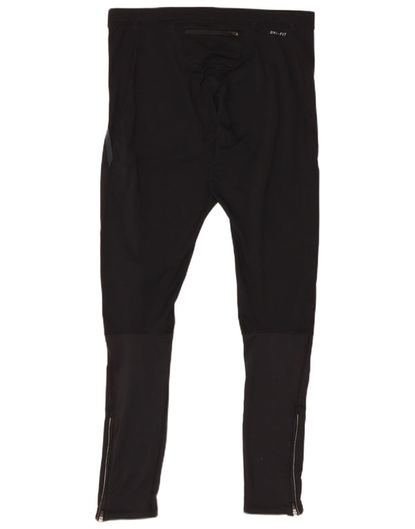 Женские леггинсы Nike Dri Fit UK 16, большие черные полиэстер