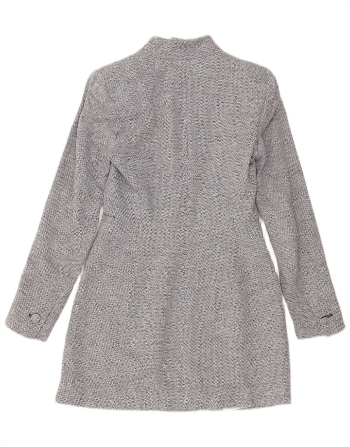 Женский удлиненный пиджак Zara UK 4 XS Синий с шевроном Modern