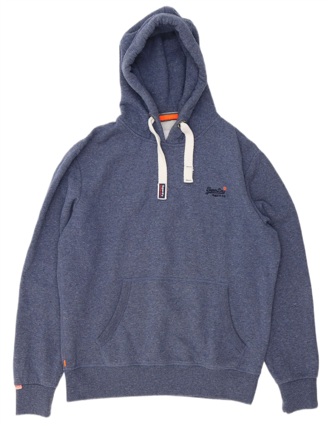 SUPERDRY Мужской джемпер с капюшоном 2XL, синий в крапинку, хлопок