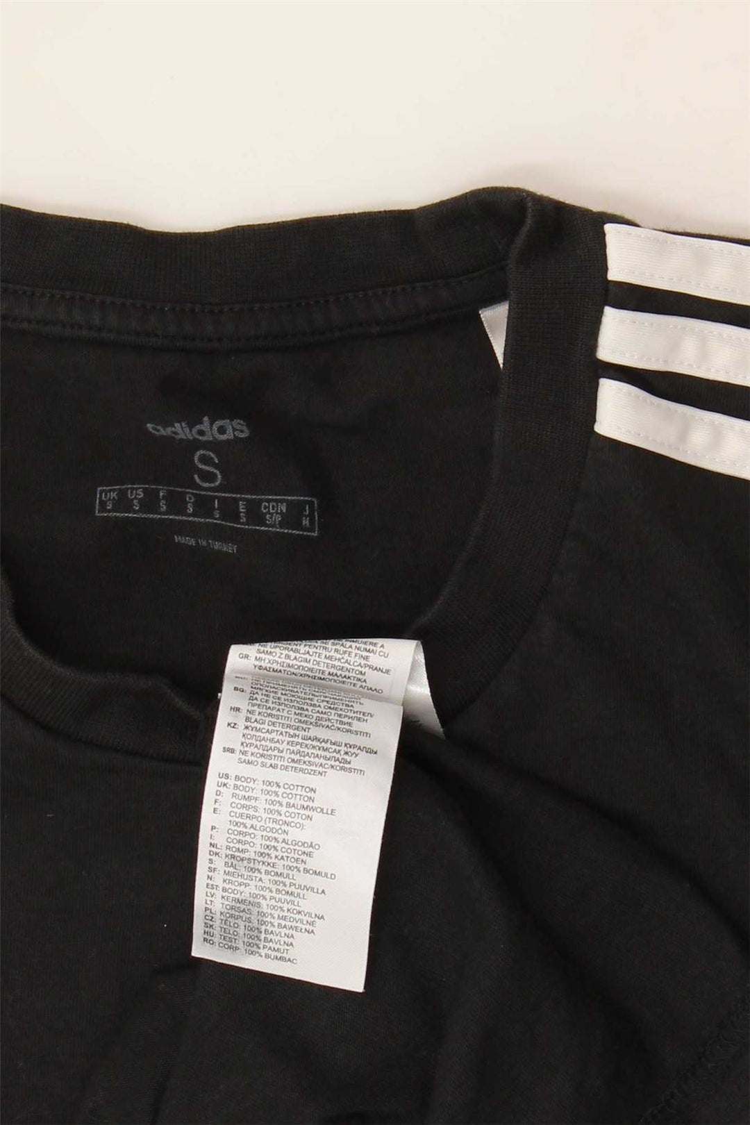 ADIDAS Mens T-Shirt Top Small Black Cotton