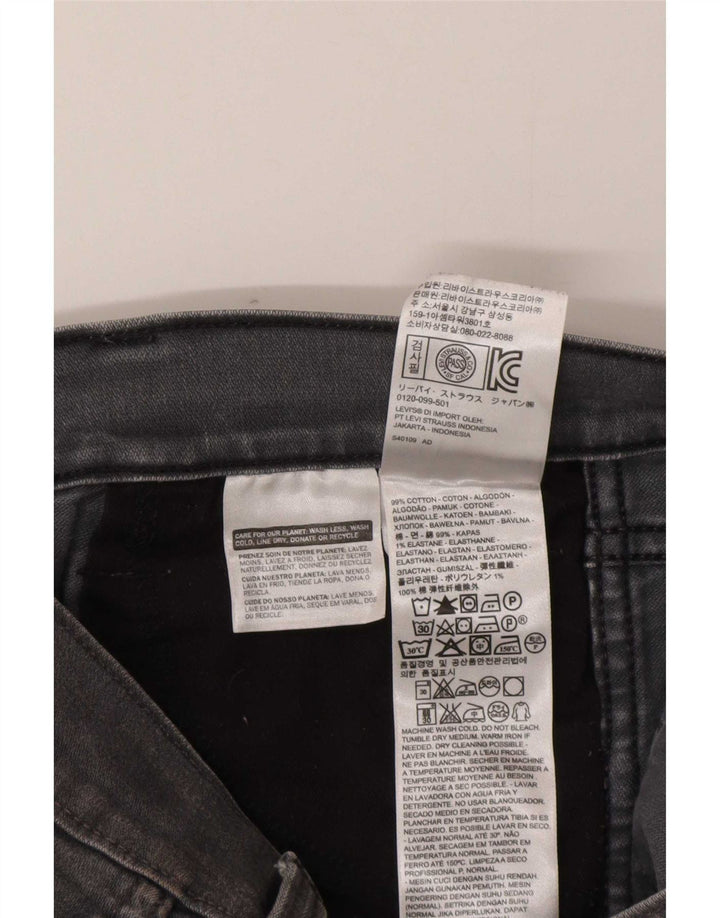 Женские узкие джинсы Levi's W30 L29 Серые хлопковые