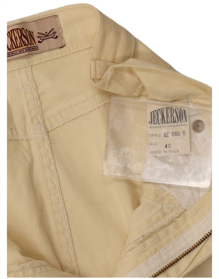 JECKERSON Womens Capri Trousers Size 40 Small W26  Yellow Cotton