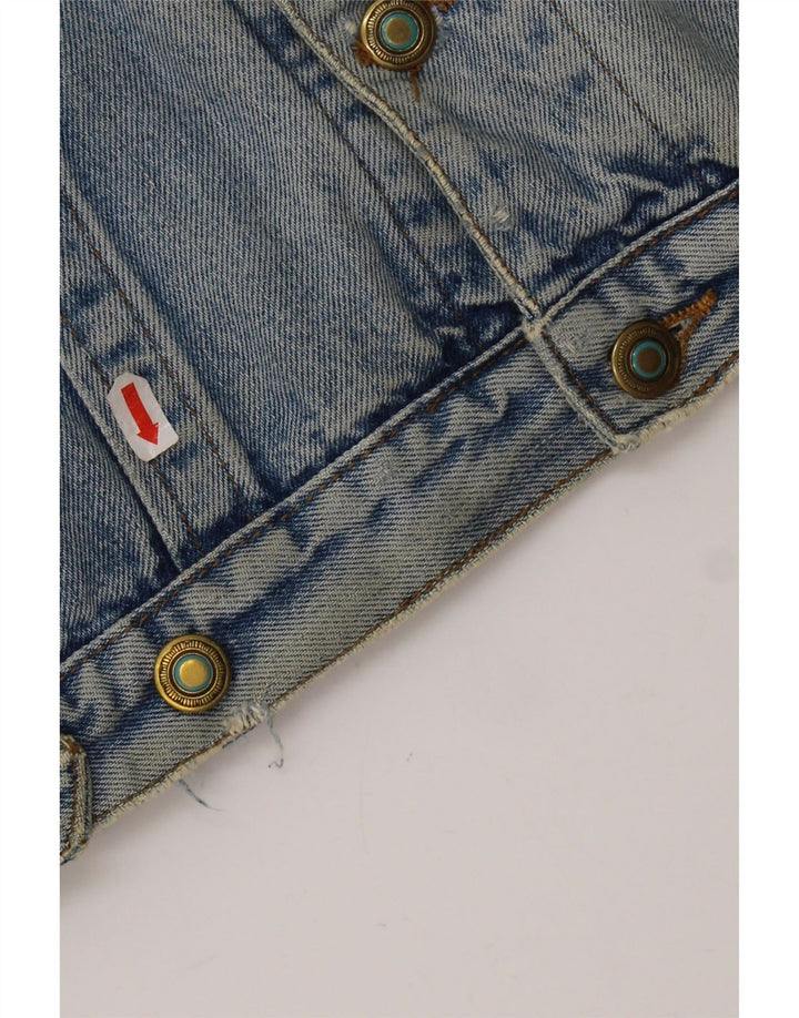 Женская джинсовая куртка оверсайз JEP'S UK 10, маленькая синяя, хлопок