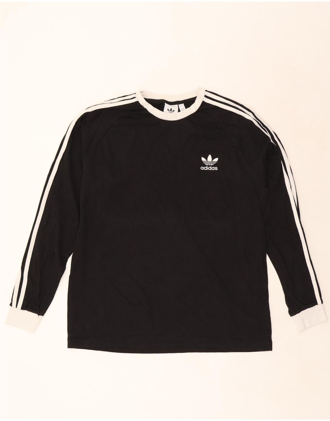 Мужской топ Adidas с длинным рукавом, большой черный хлопок