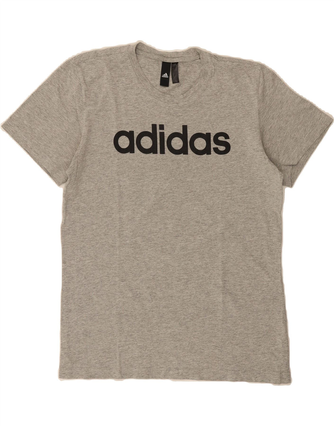 ADIDAS Mens Graphic T-Shirt Top Medium Grey Cotton Vintage Adidas and Second-Hand Adidas from Messina Hembry 