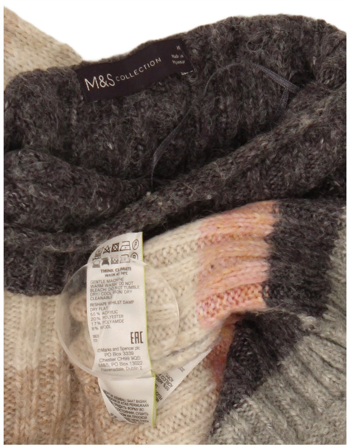 Женский джемпер с высоким воротником Marks & Spencer, Великобритания, 12, средний, разноцветный