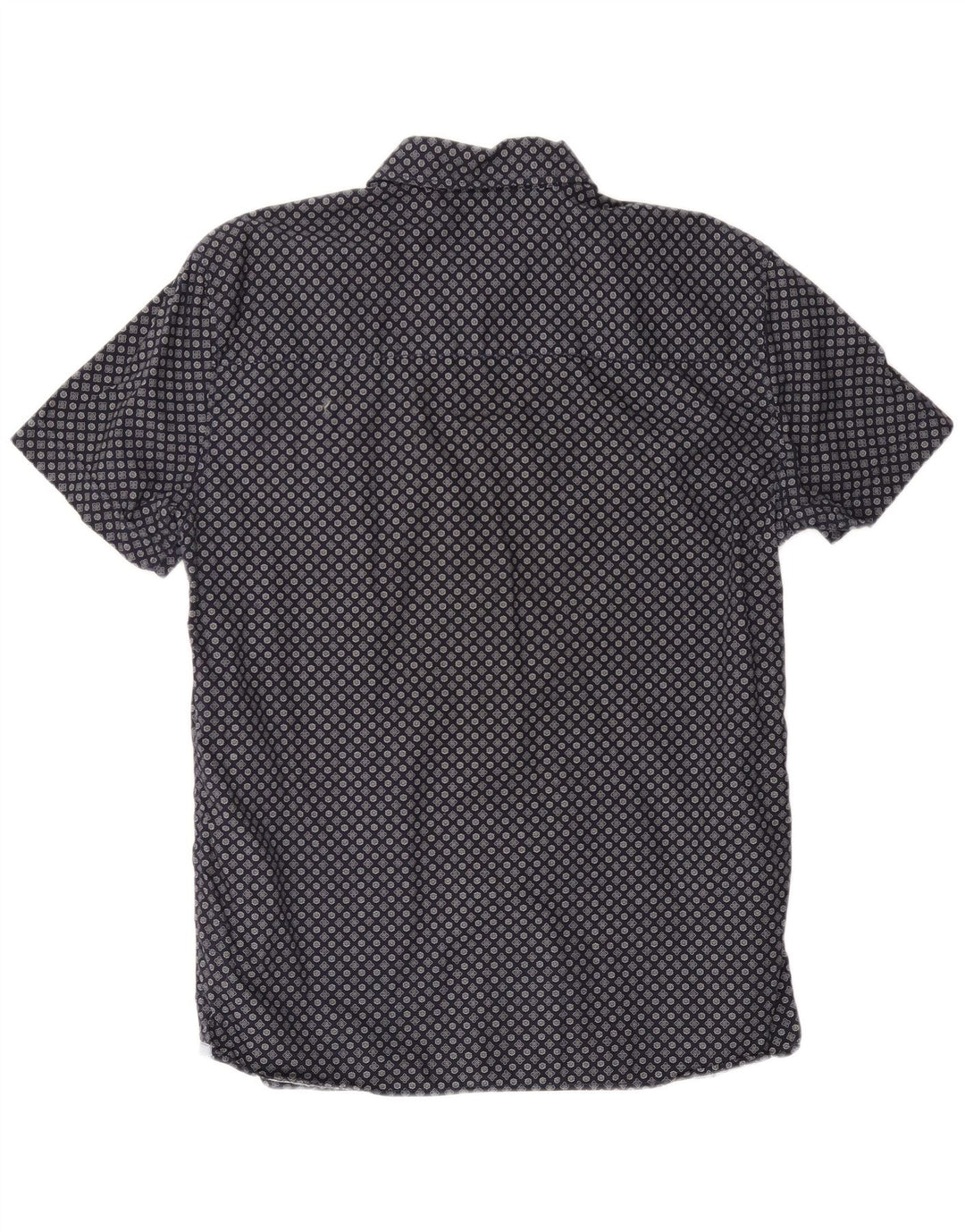 MUSTANG Мужская приталенная рубашка с коротким рукавом, большая темно-синяя хлопковая рубашка с цветочным принтом