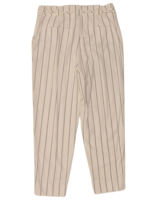 Женские укороченные брюки MINT VELVET UK 10, маленькие W32 L25 в белую полоску