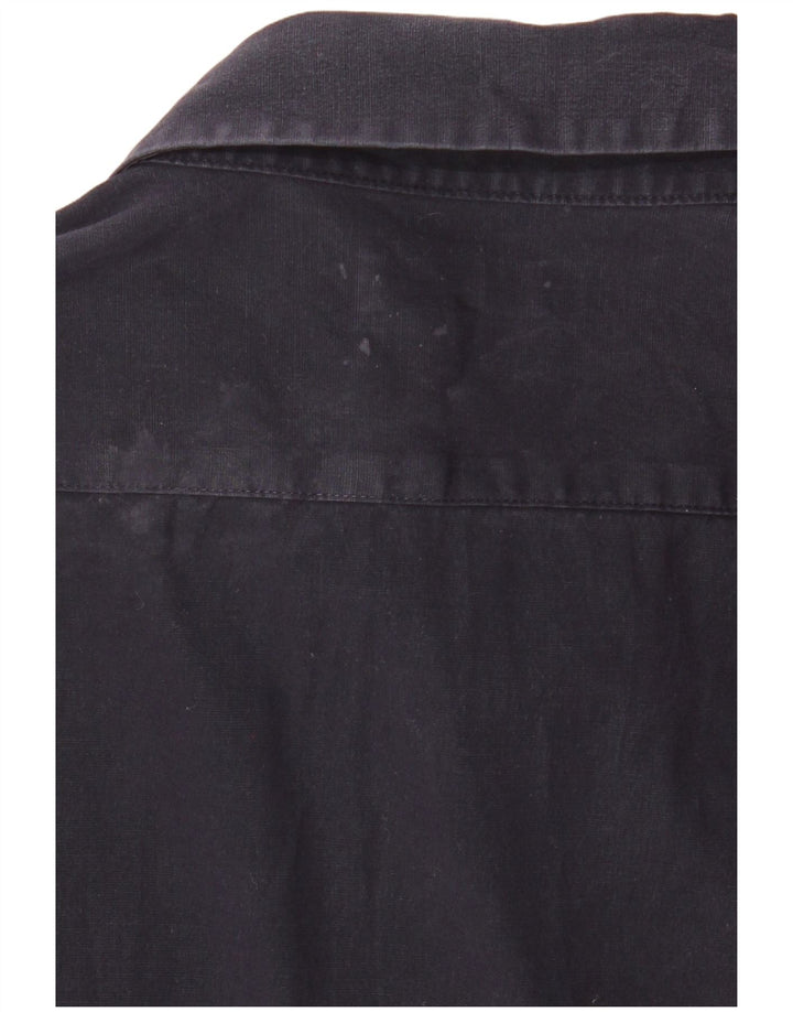 CALVIN KLEIN JEANS Мужская рубашка среднего размера, темно-синяя, хлопок