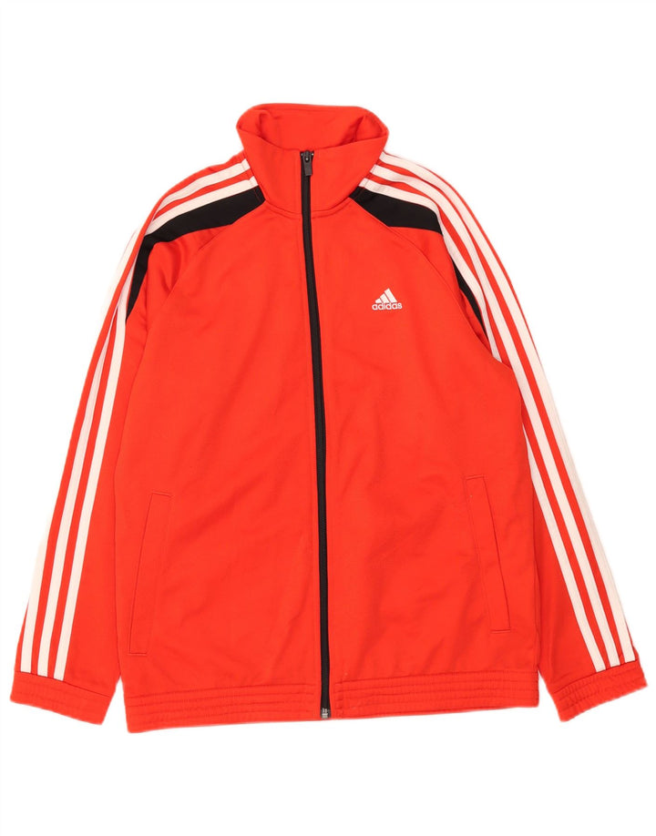 Спортивный костюм Adidas для девочек, верхняя куртка 13-14 лет, красный полиэстер