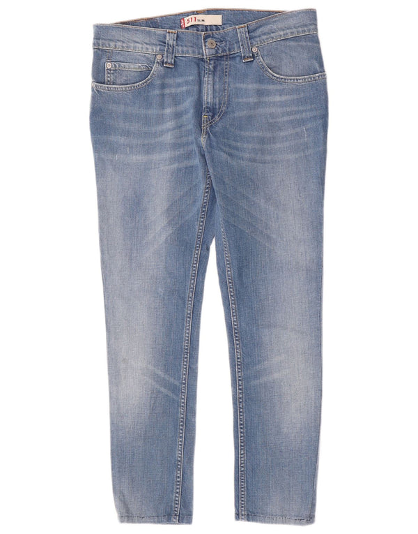 Женские узкие джинсы Levi's 511 W32 L26 синие, хлопок