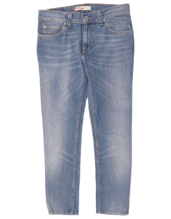 Женские узкие джинсы Levi's 511 W32 L26 синие, хлопок