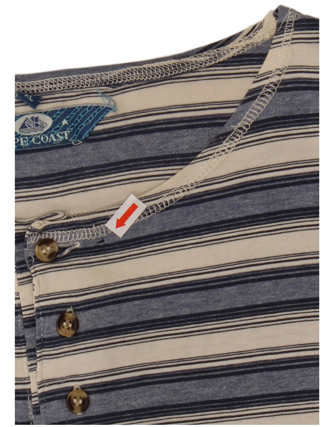 Мужская футболка VINTAGE Top XL из хлопка темно-синего цвета в полоску