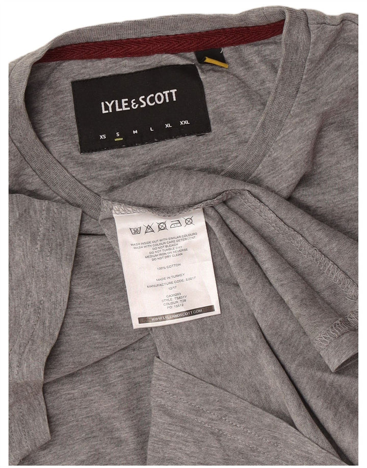 Мужская футболка Lyle & Scott, маленький серый цвет, хлопок