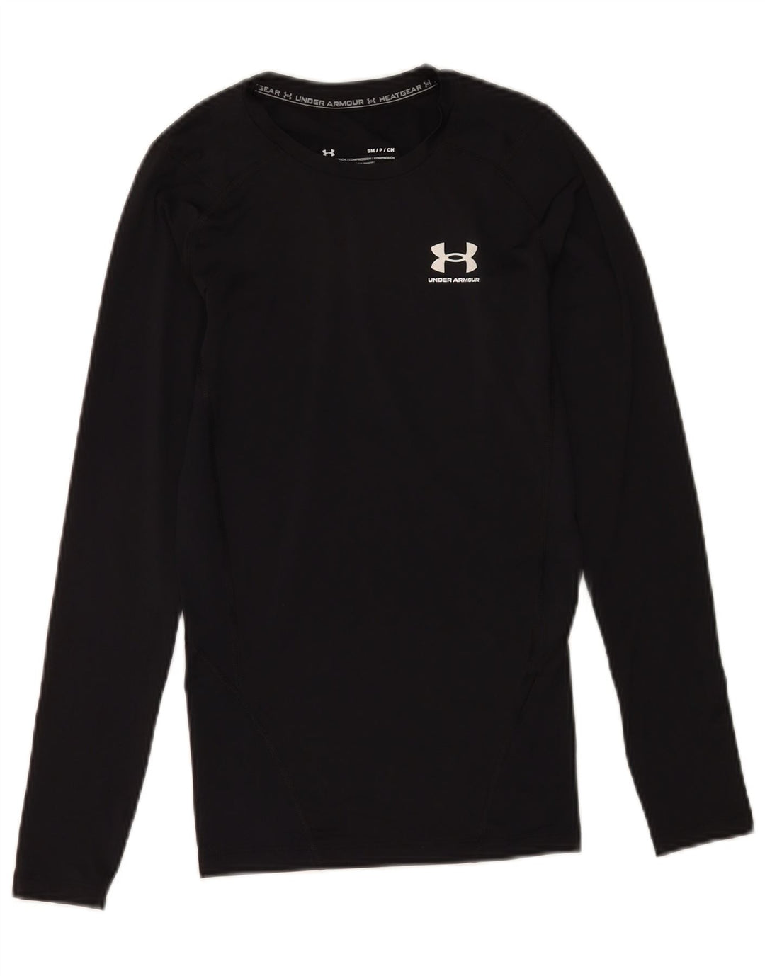 Женский топ Under Armour Heat Gear Top с длинным рукавом UK 10, маленький черный полиэстер