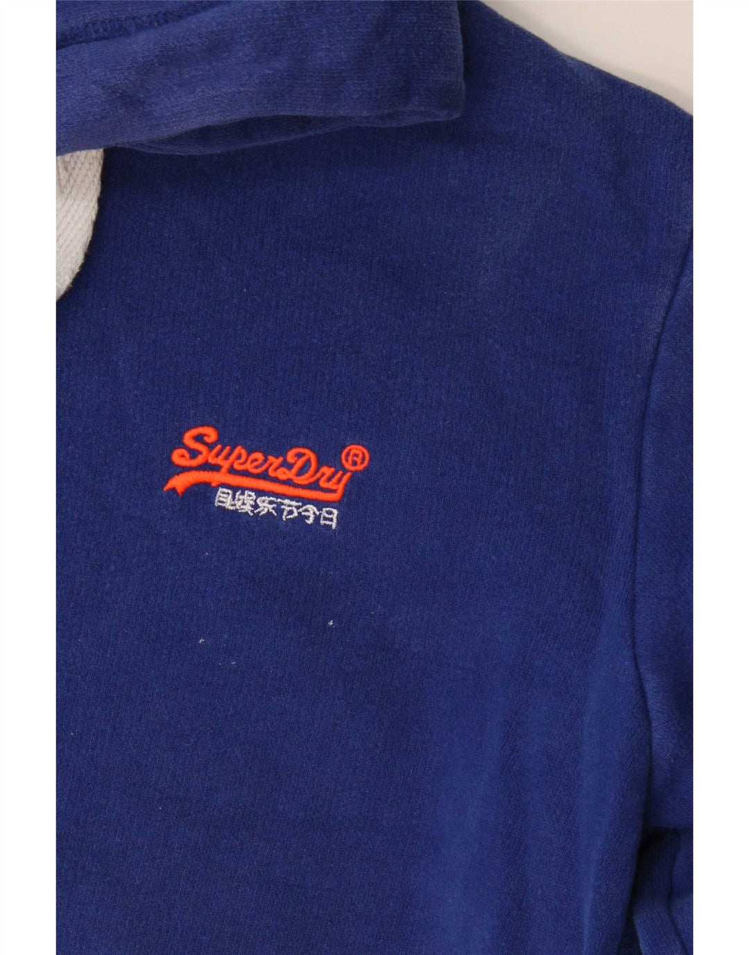 Мужской джемпер с капюшоном Superdry, маленький синий, хлопок
