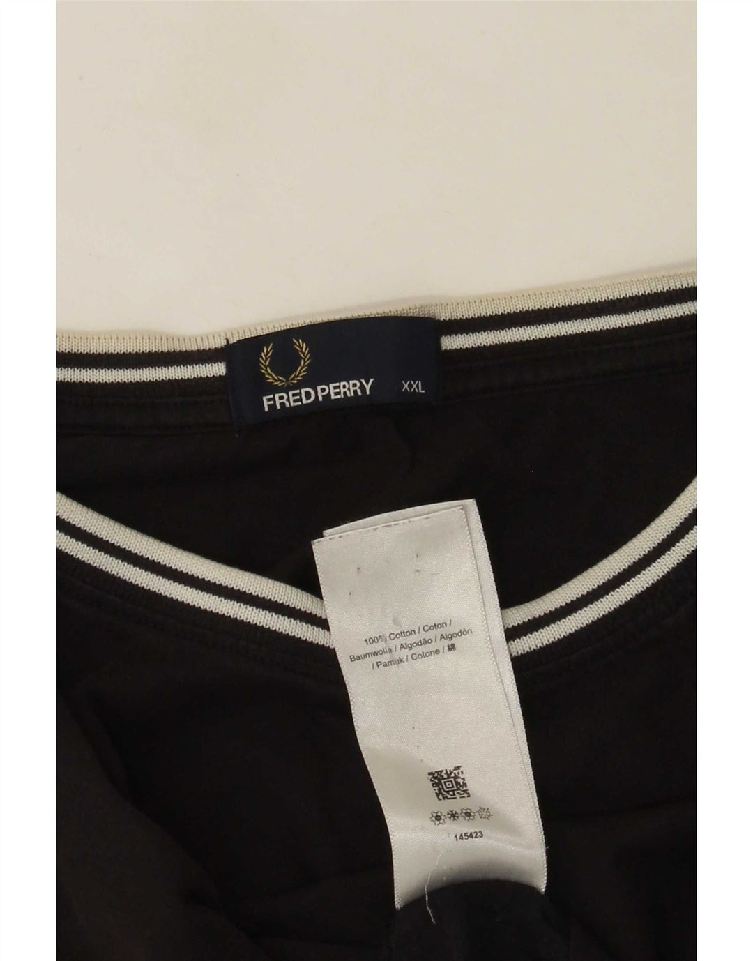 Мужская футболка Fred Perry Top 2XL, черный хлопок