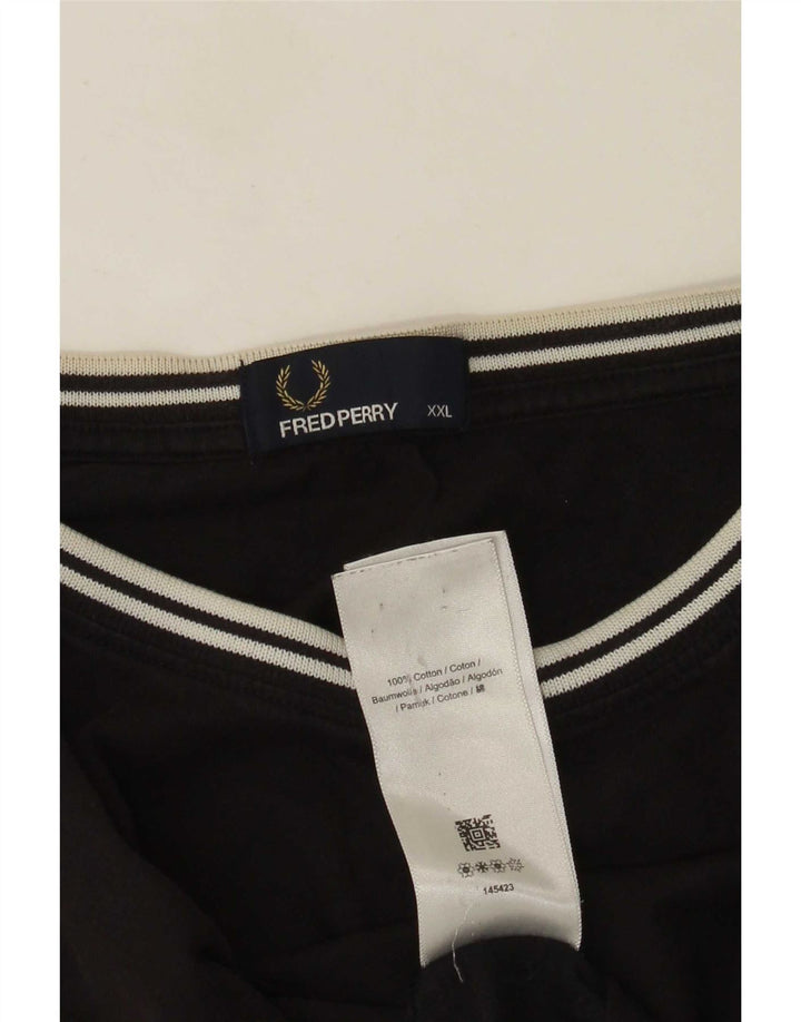 Мужская футболка Fred Perry Top 2XL, черный хлопок