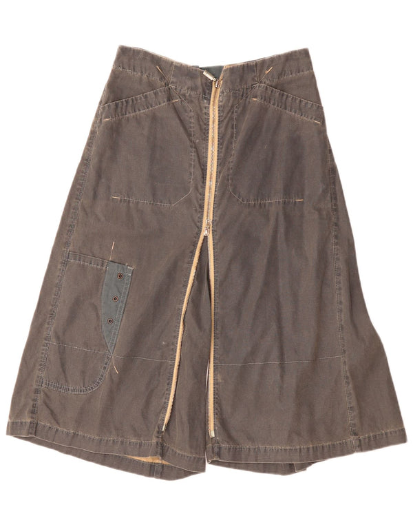 Murphy & Nye Womens Wide Leg Capri Trousers W27 L19 Grey Cotton