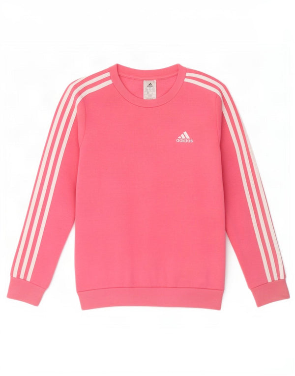 Женский джемпер оверсайз Adidas UK 4/6 XS, розовый хлопок