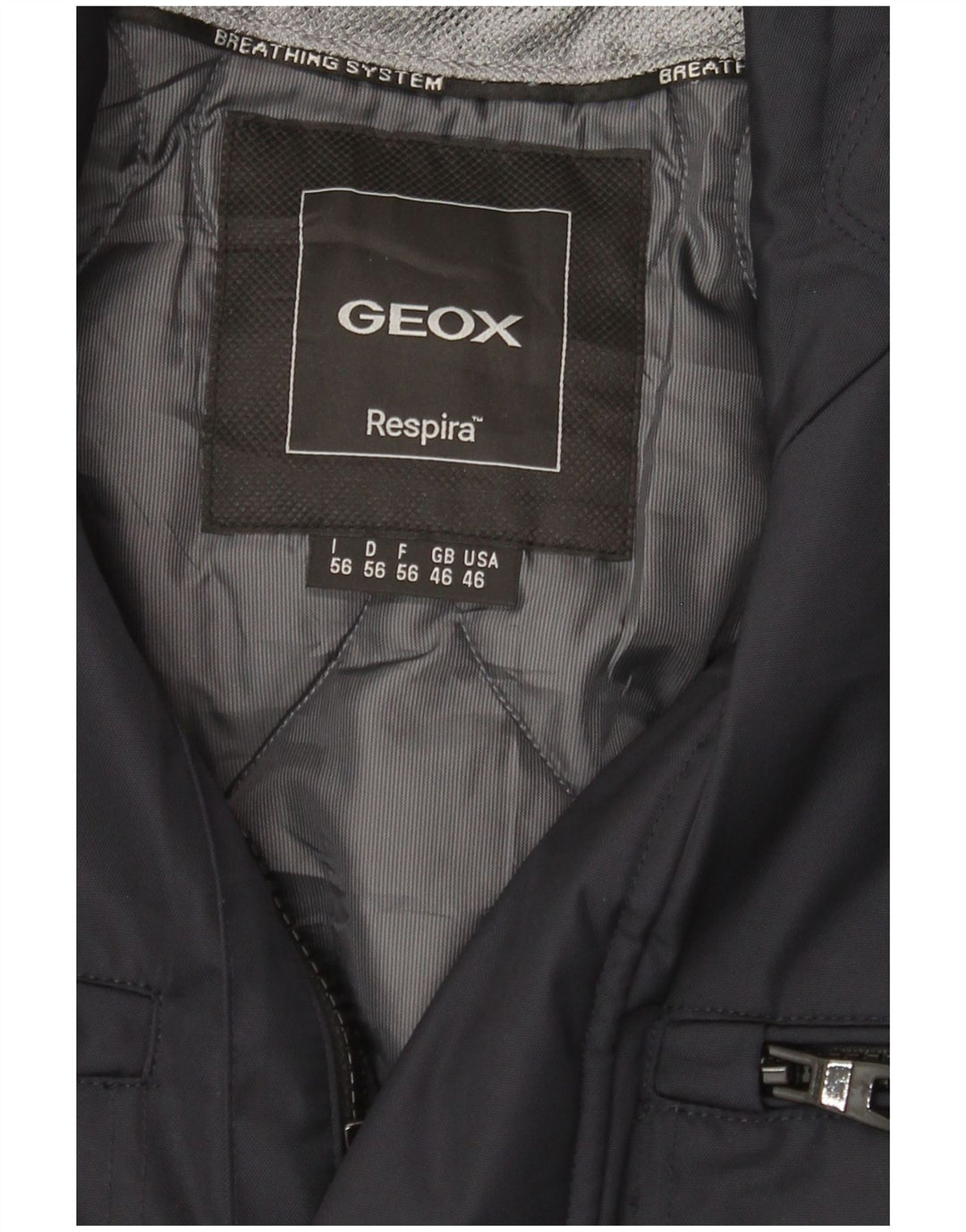 Мужская куртка GEOX RESPIRA UK 46 3XL темно-синяя