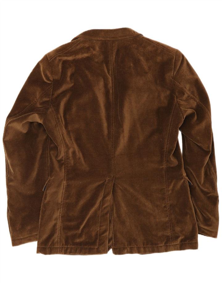 Мужской бархатный пиджак Joop на 2 пуговицах IT 46, маленький коричневый хлопок