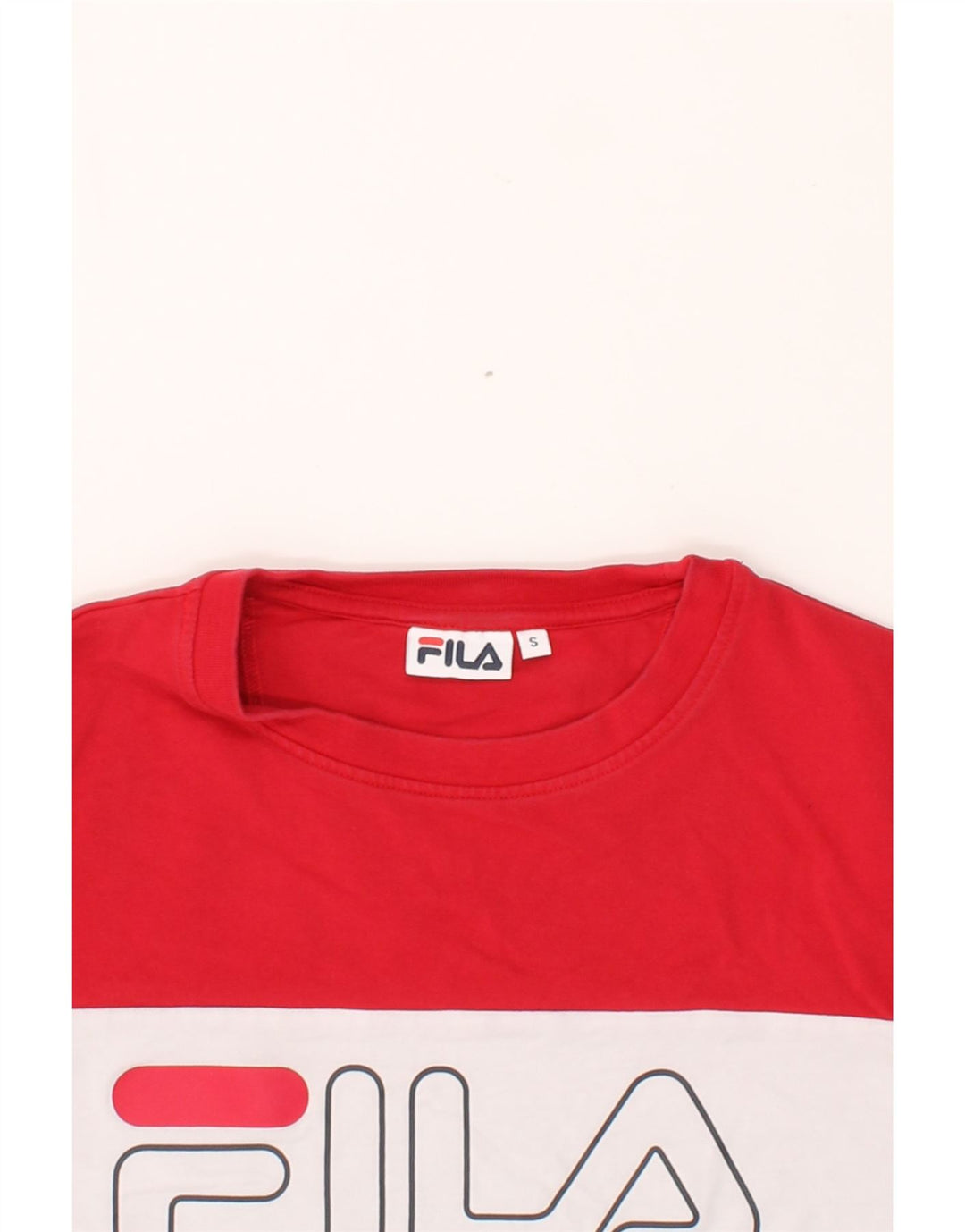 FILA Womens Graphic Sweatshirt Jumper UK 10 Small Multicoloured Vintage Fila and Second-Hand Fila from Messina Hembry 