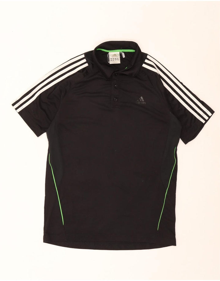 Мужская рубашка поло Adidas Climalite, средний черный полиэстер