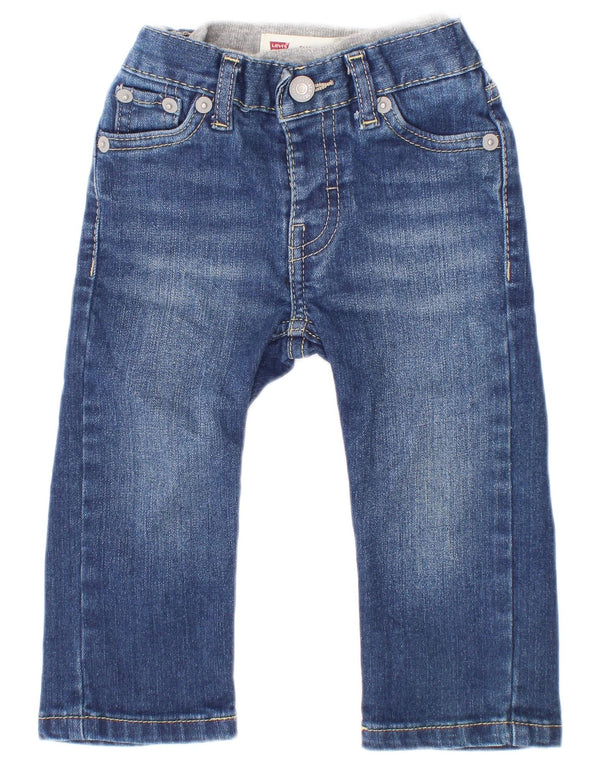 Прямые джинсы Levi's для мальчиков 9–12 месяцев W18 L11, синий хлопок